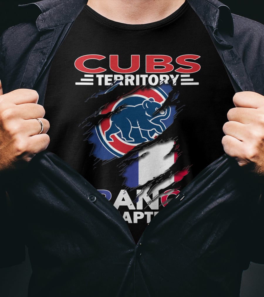 Cubs Territory France Chapter Logo With French Flag And Cubs Emblem T-Shirt