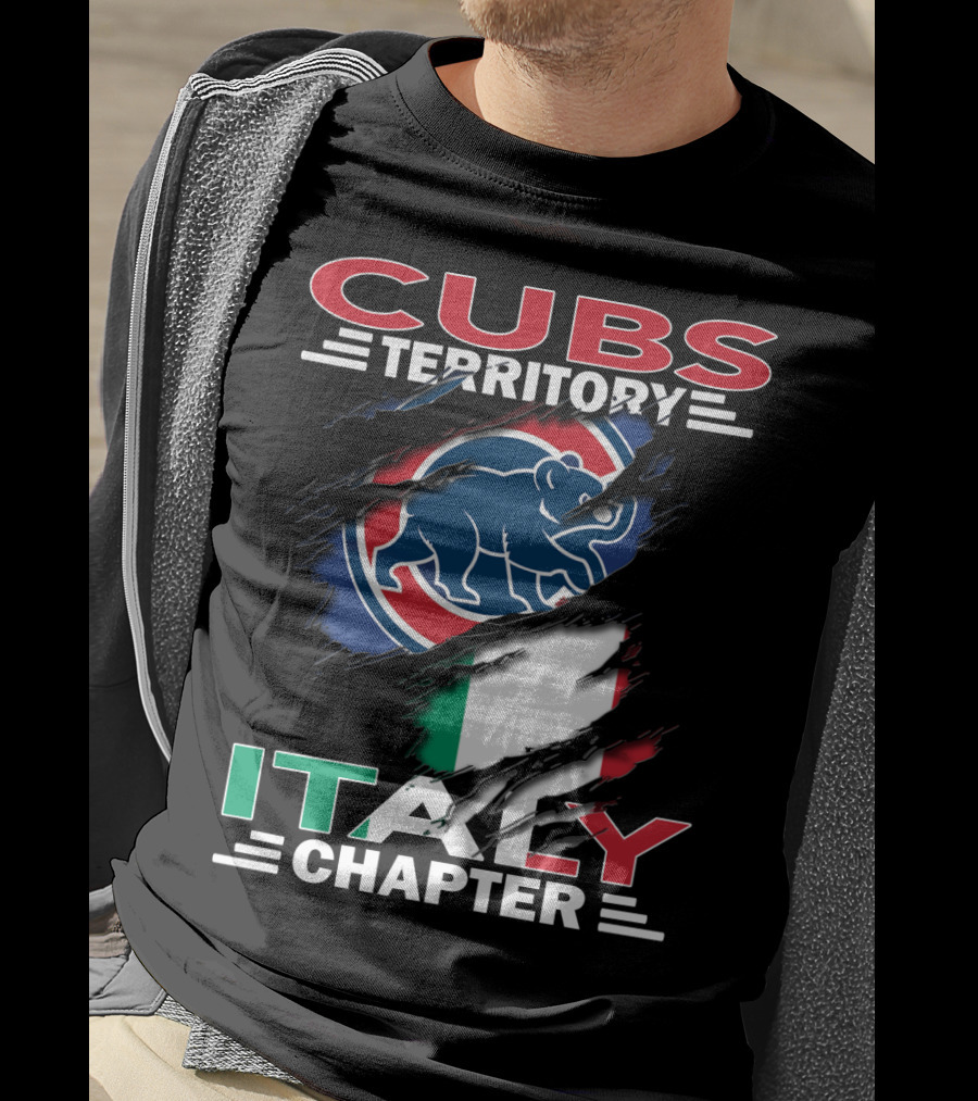 Cubs Territory Italy Chapter Flag And Bear T-Shirt