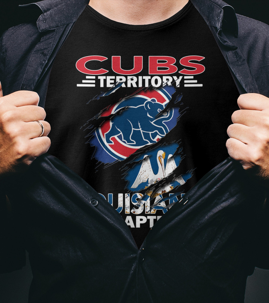 Cubs Territory Louisiana Chapter Pelican Logo And Bear T-Shirt