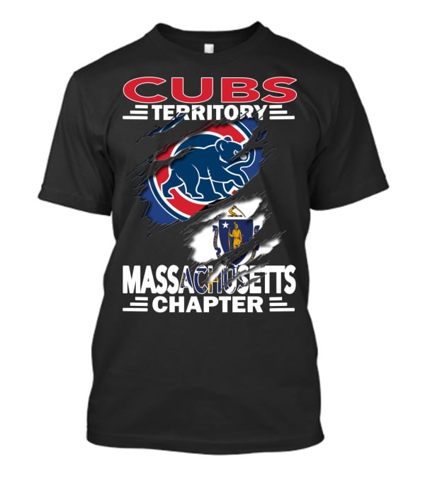 Cubs Territory Massachusetts Chapter Flag And Bear T-Shirt