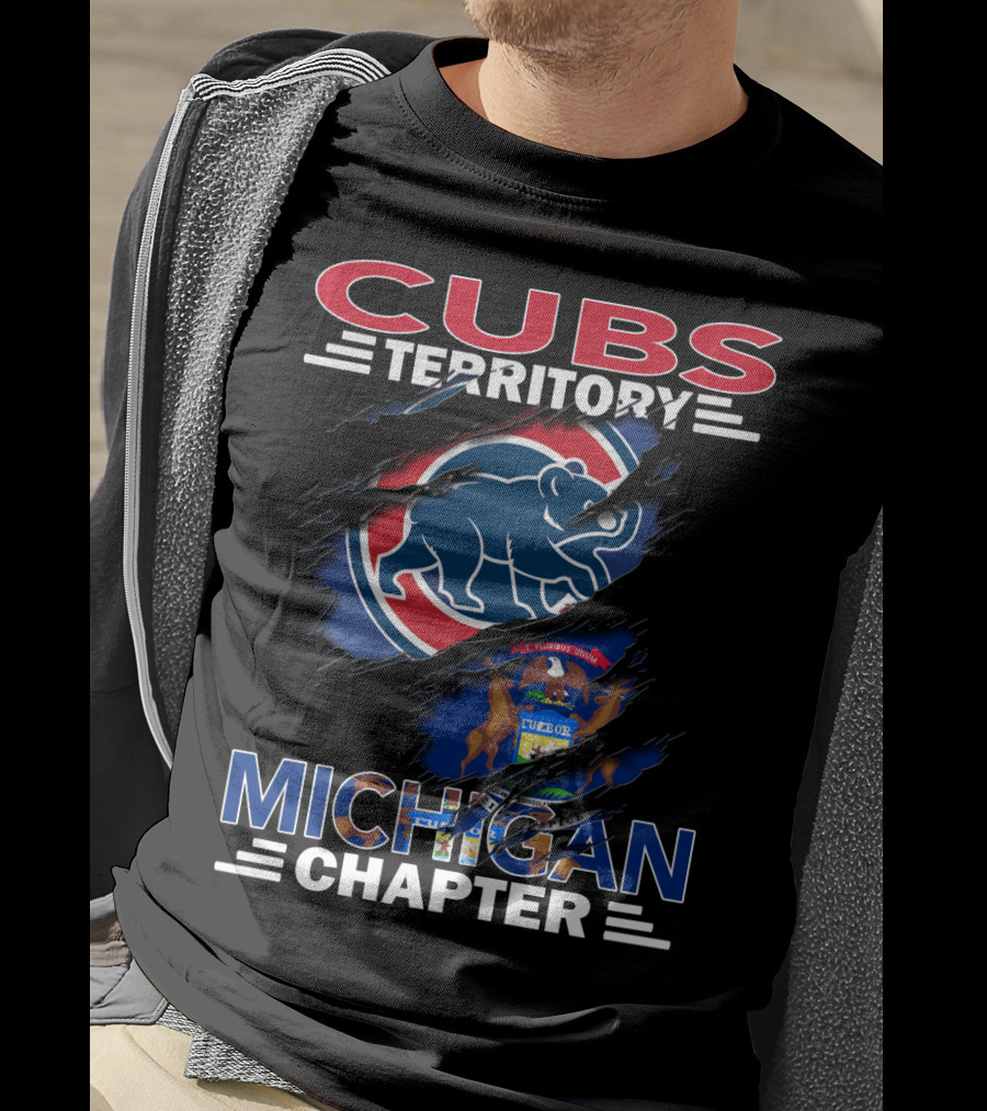 Cubs Territory Michigan Chapter Chicago Bears Michigan Fans T-Shirt