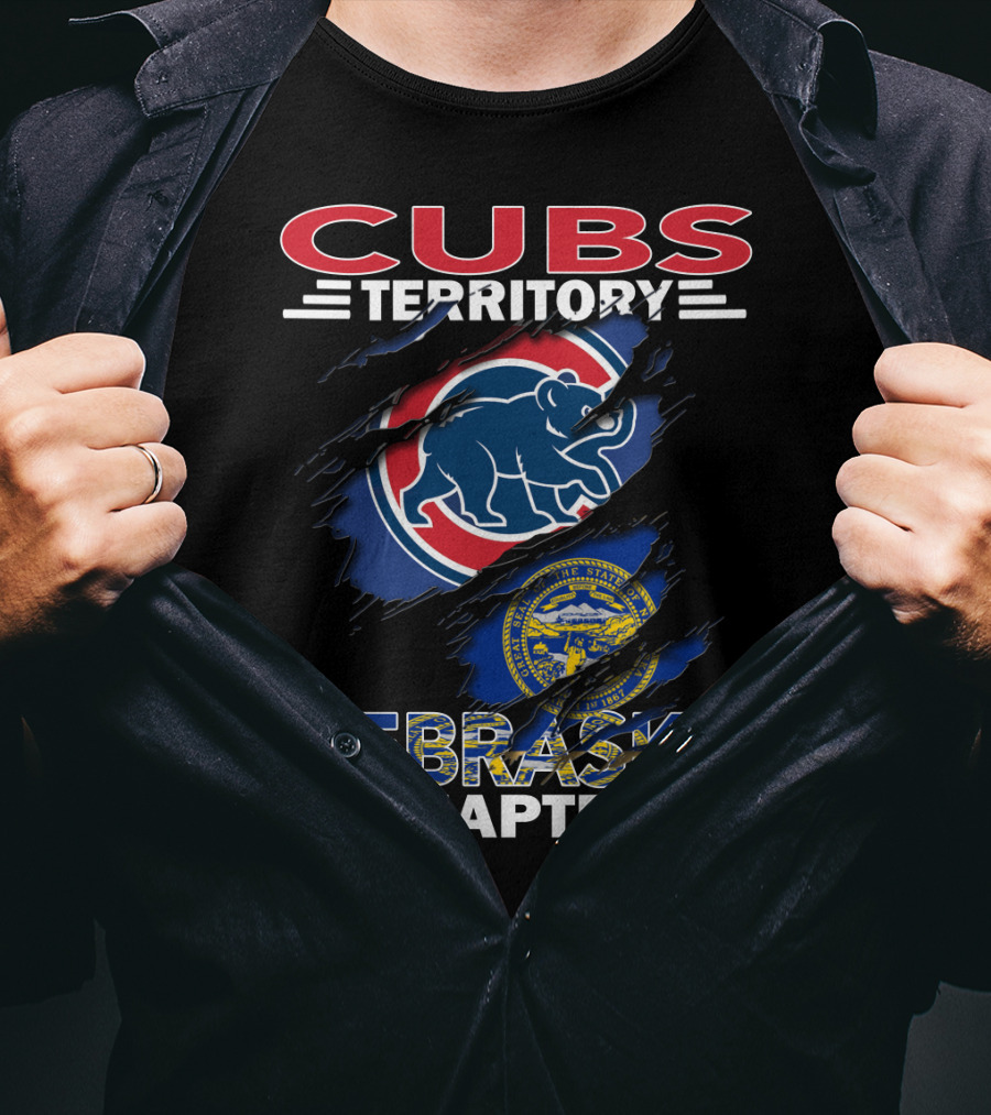 Cubs Territory Nebraska Chapter Nebraska State Seal And Chicago Cubs T-Shirt
