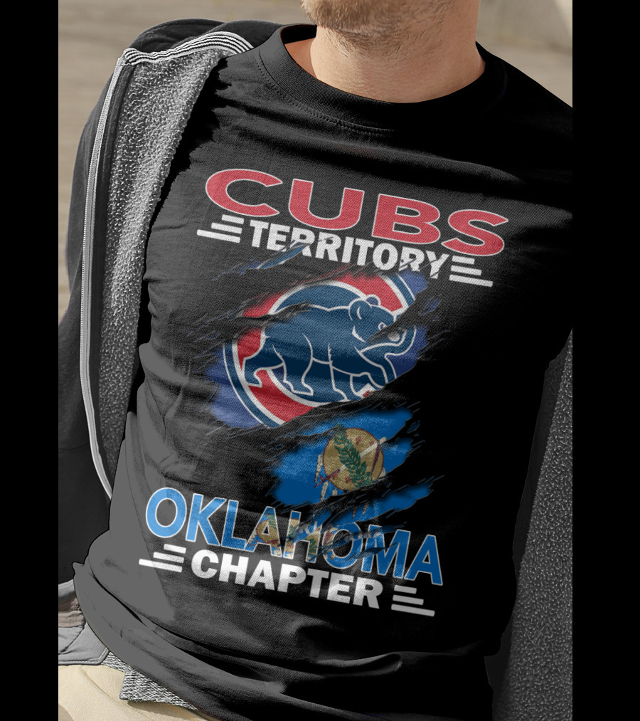 Cubs Territory Oklahoma Chapter Cubs Logo Oklahoma Flag T-Shirt