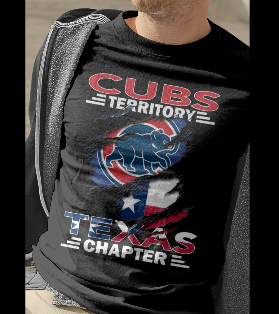 Cubs Territory Texas Chapter Flag And Logo Claw Marks T-Shirt