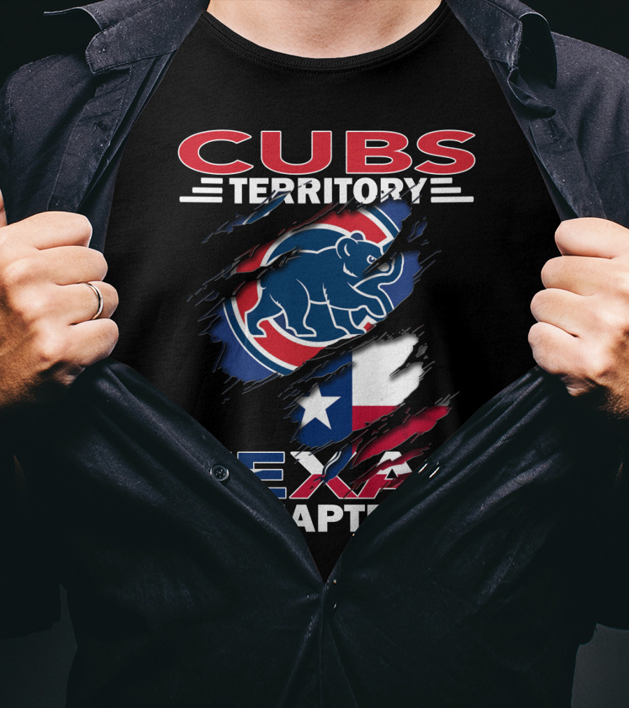 Cubs Territory Texas Chapter Flag And Logo Claw Marks T-Shirt