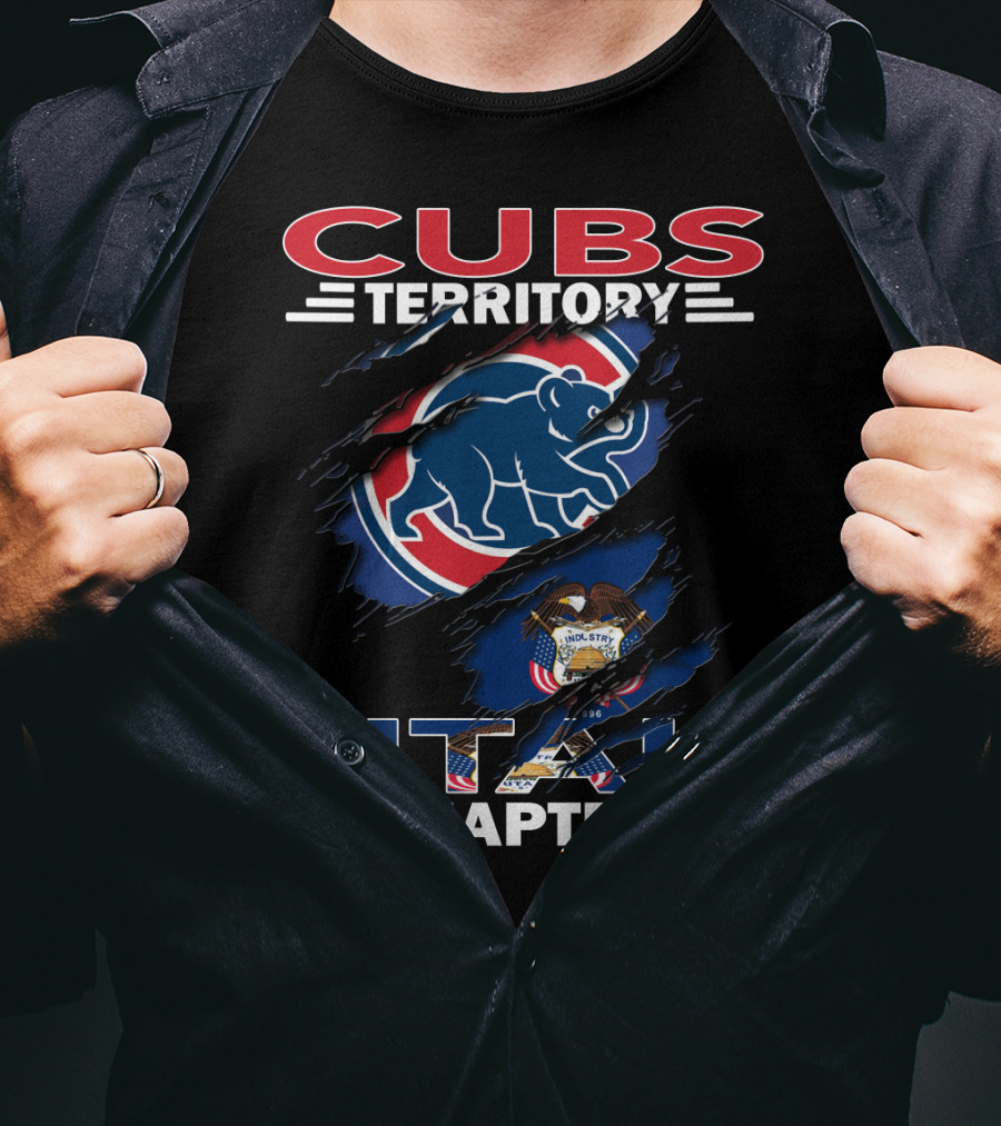 Cubs Territory Utah Chapter Bears And State Flag T-Shirt