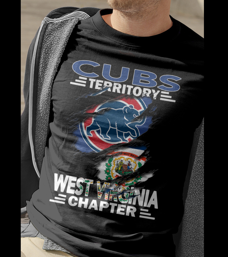 Cubs Territory West Virginia Chapter Flag Bear T-Shirt