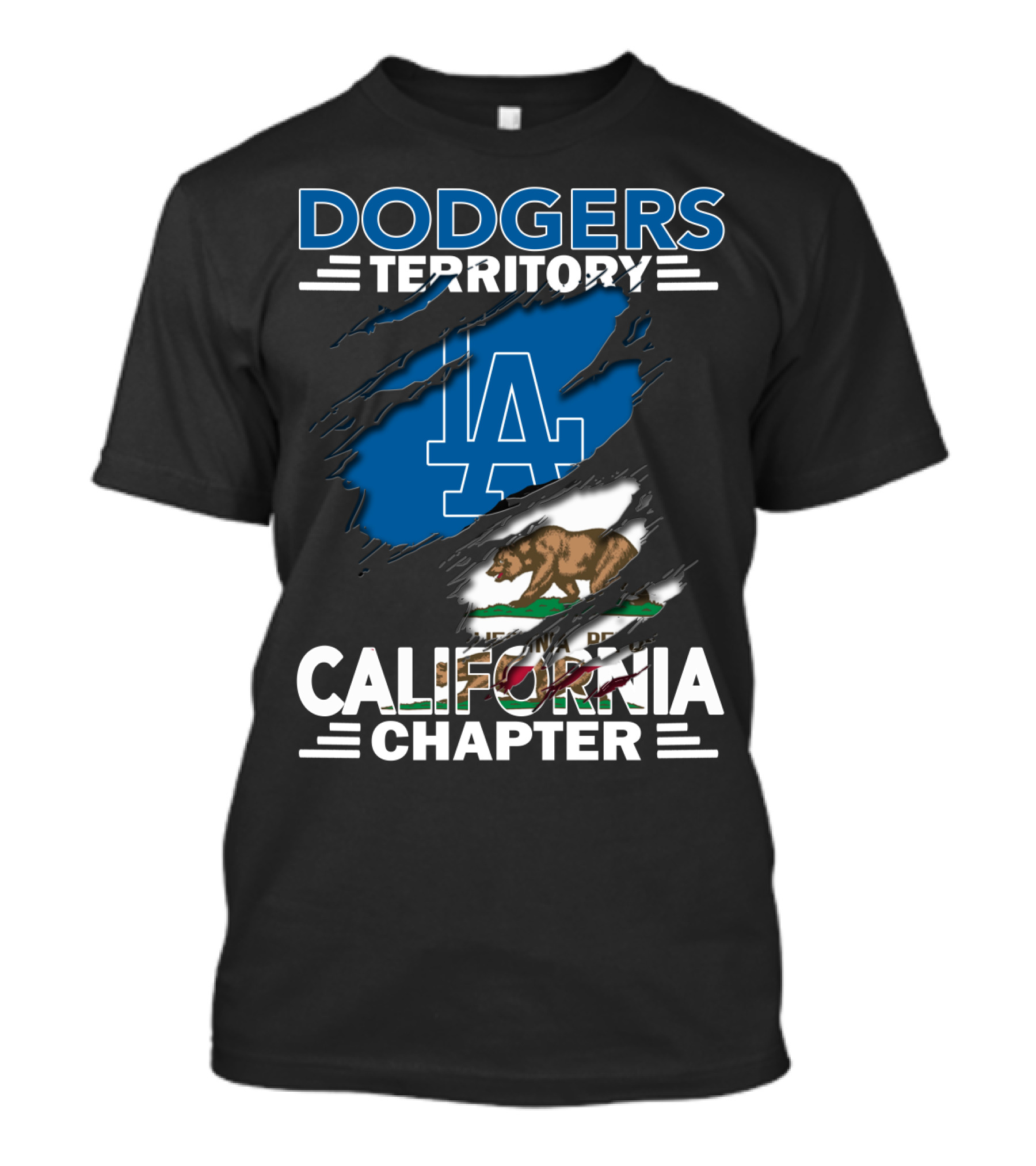 Dodgers Territory California Chapter LA Bear Flag T-Shirt