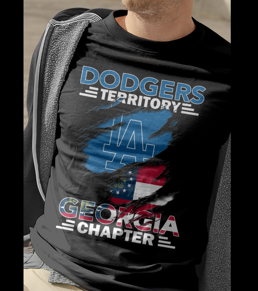 Dodgers Territory LA Georgia Chapter American Flag T-Shirt