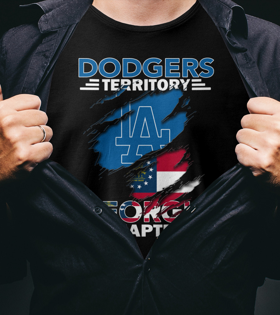 Dodgers Territory LA Georgia Chapter American Flag T-Shirt