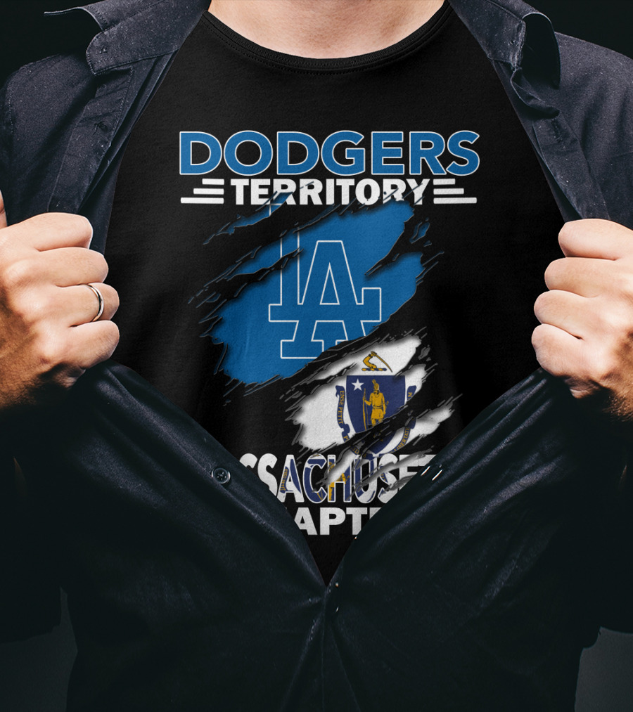 Dodgers Territory LA Massachusetts Chapter Boston Fan Base T-Shirt