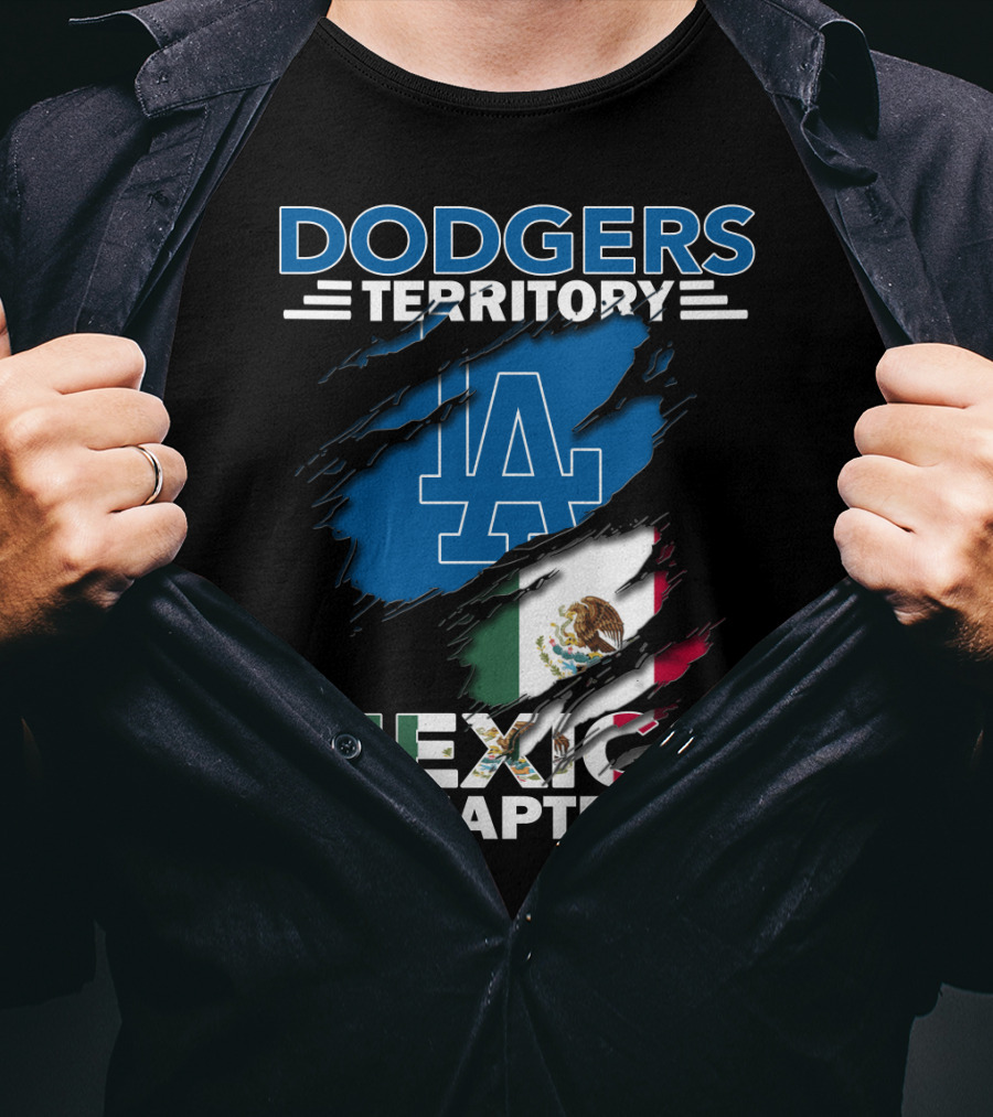 Dodgers Territory LA Mexico Chapter Flag T-Shirt