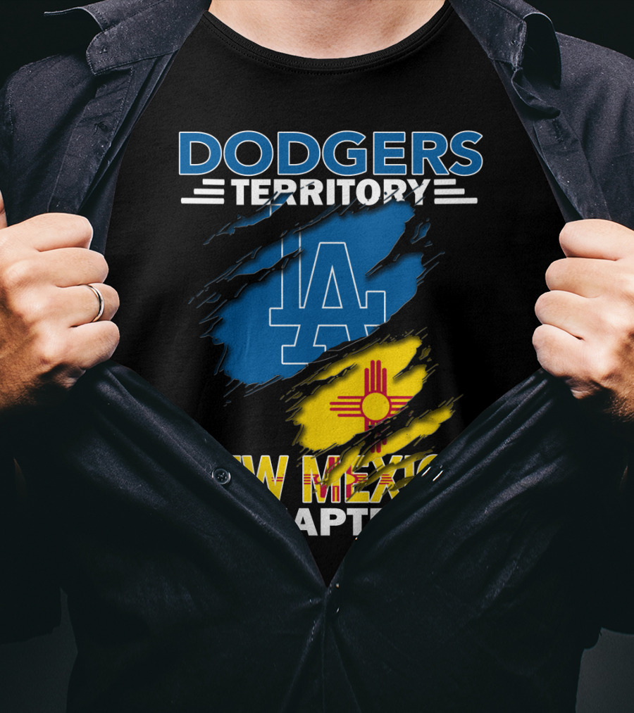 Dodgers Territory New Mexico Chapter LA Logo And Zia T-Shirt
