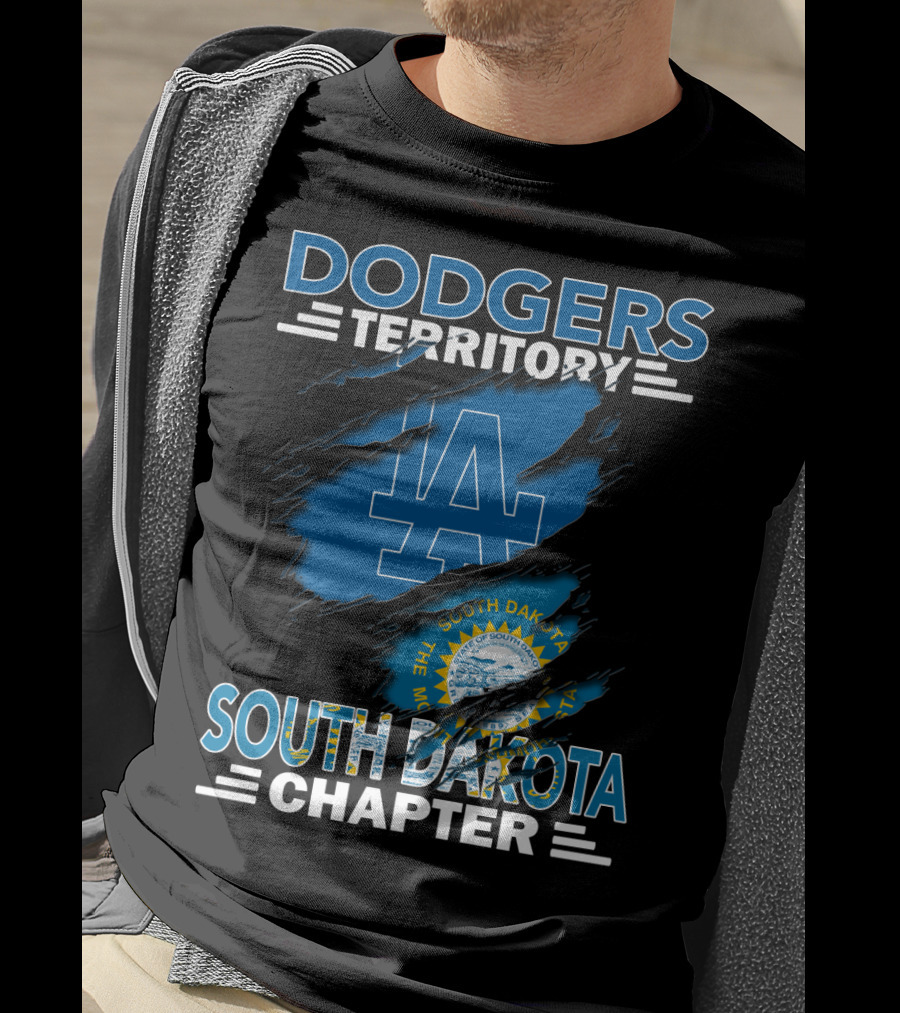 Dodgers Territory LA Logo South Dakota Chapter T-Shirt