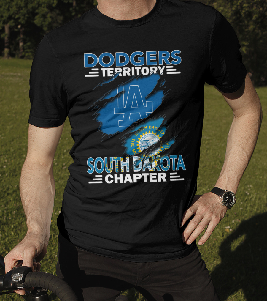 Dodgers Territory LA Logo South Dakota Chapter T-Shirt