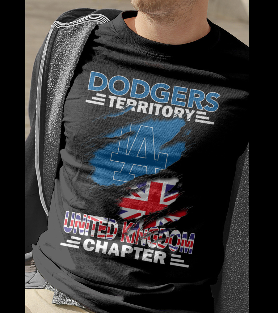 Dodgers Territory LA United Kingdom Chapter Flag T-Shirt