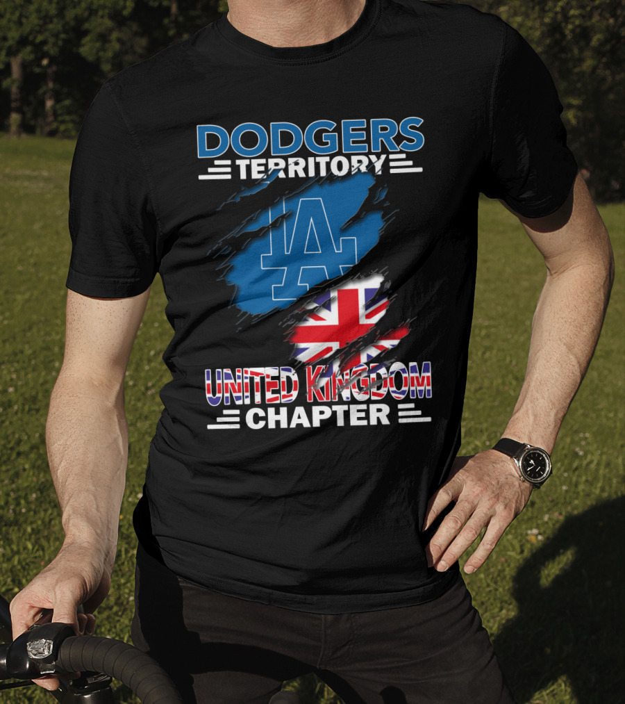 Dodgers Territory LA United Kingdom Chapter Flag T-Shirt