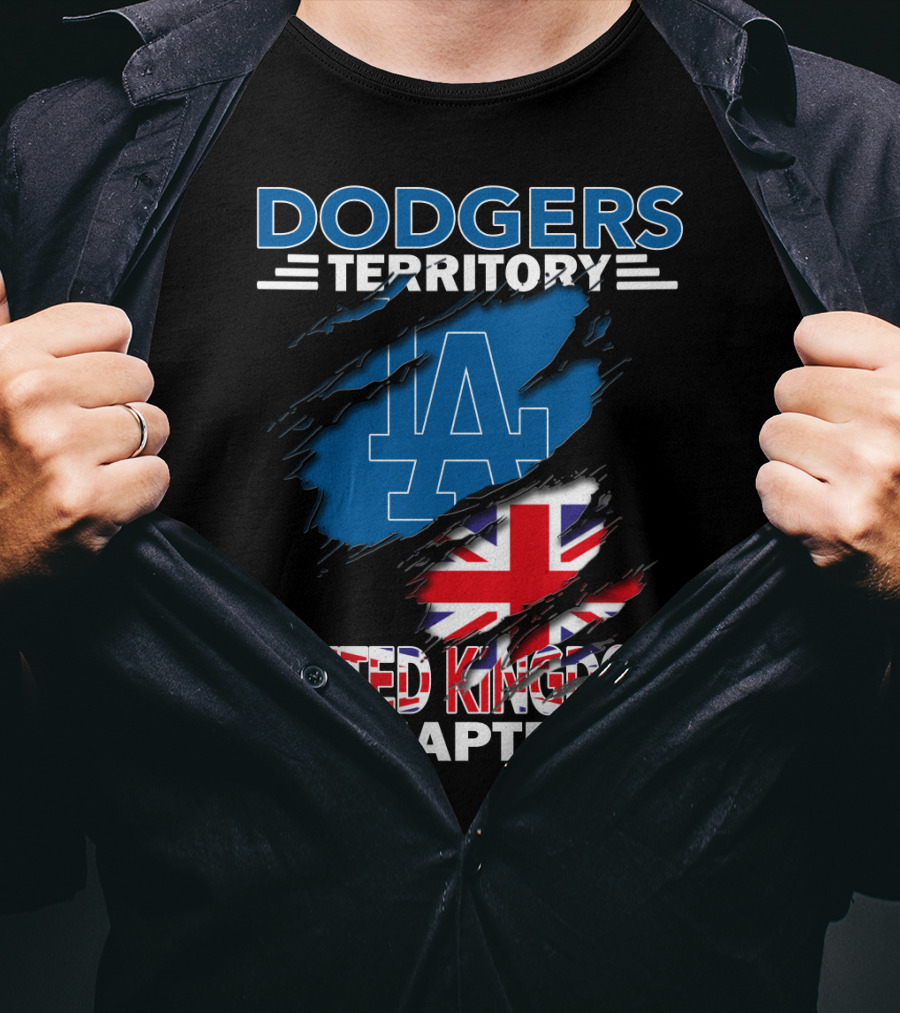 Dodgers Territory LA United Kingdom Chapter Flag T-Shirt
