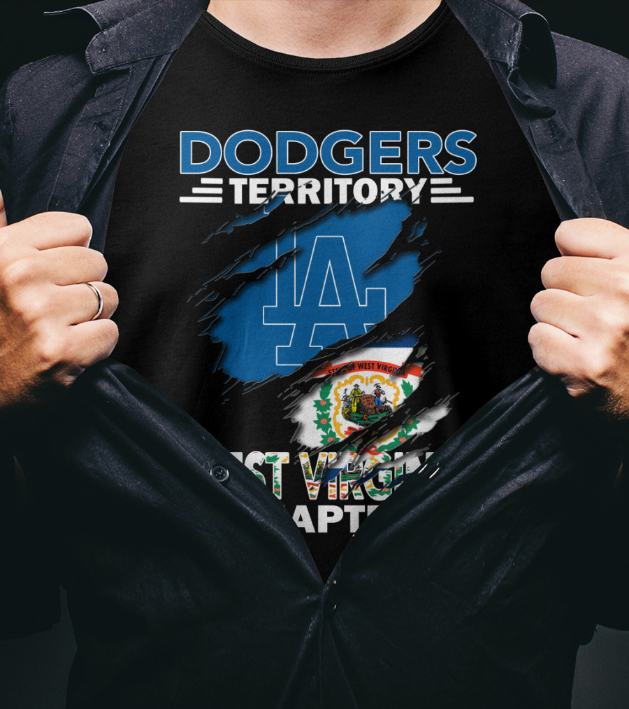 Dodgers Territory LA Emblem West Virginia Chapter T-Shirt