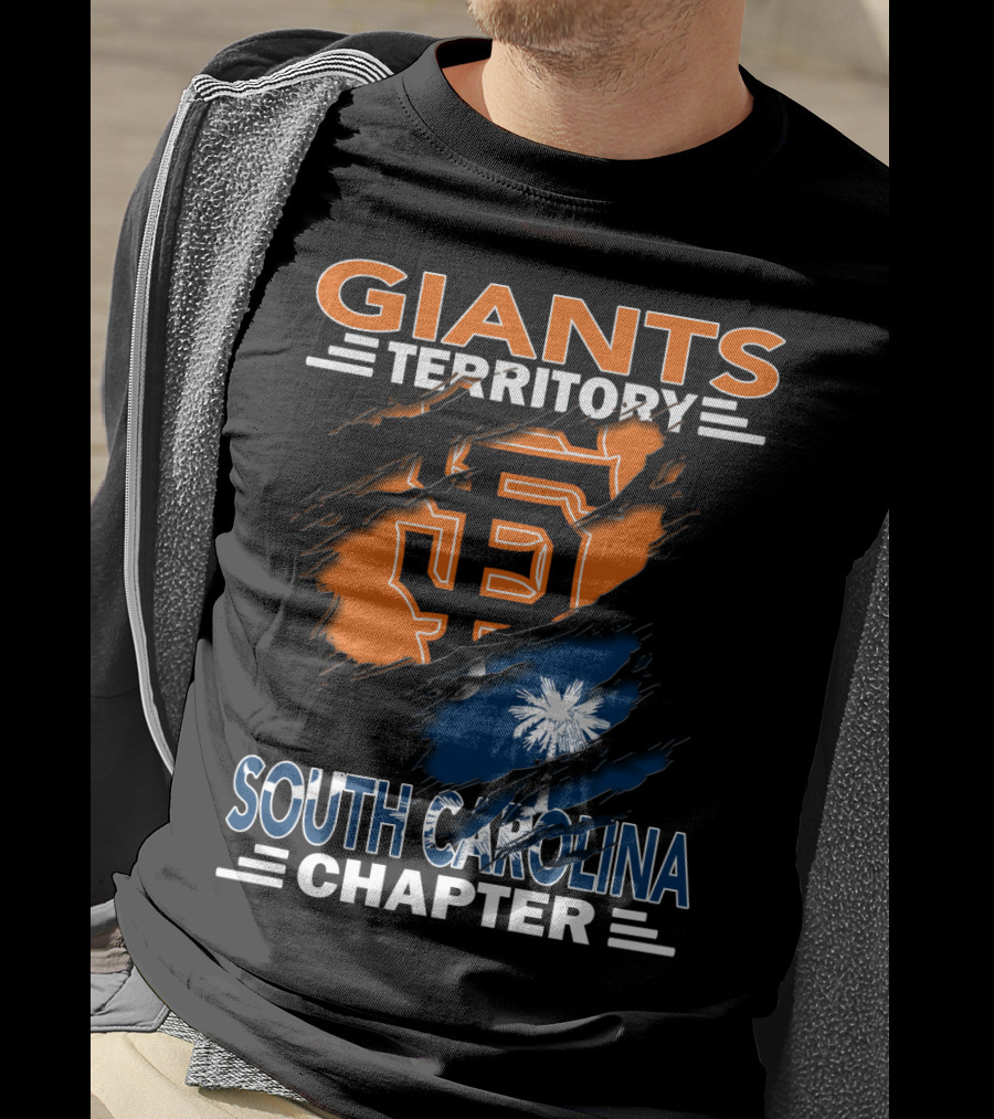 Giants Territory South Carolina Chapter Logo With Palm And Crescent Symbol T-Shirt