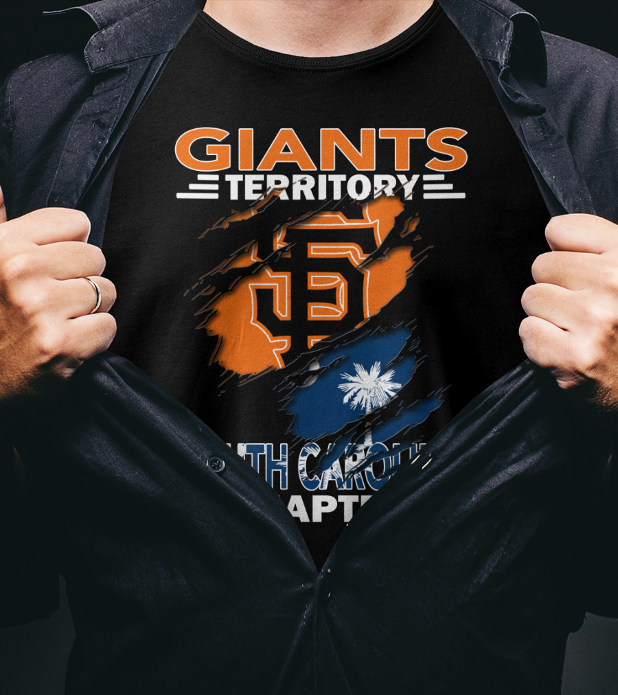 Giants Territory South Carolina Chapter Logo With Palm And Crescent Symbol T-Shirt