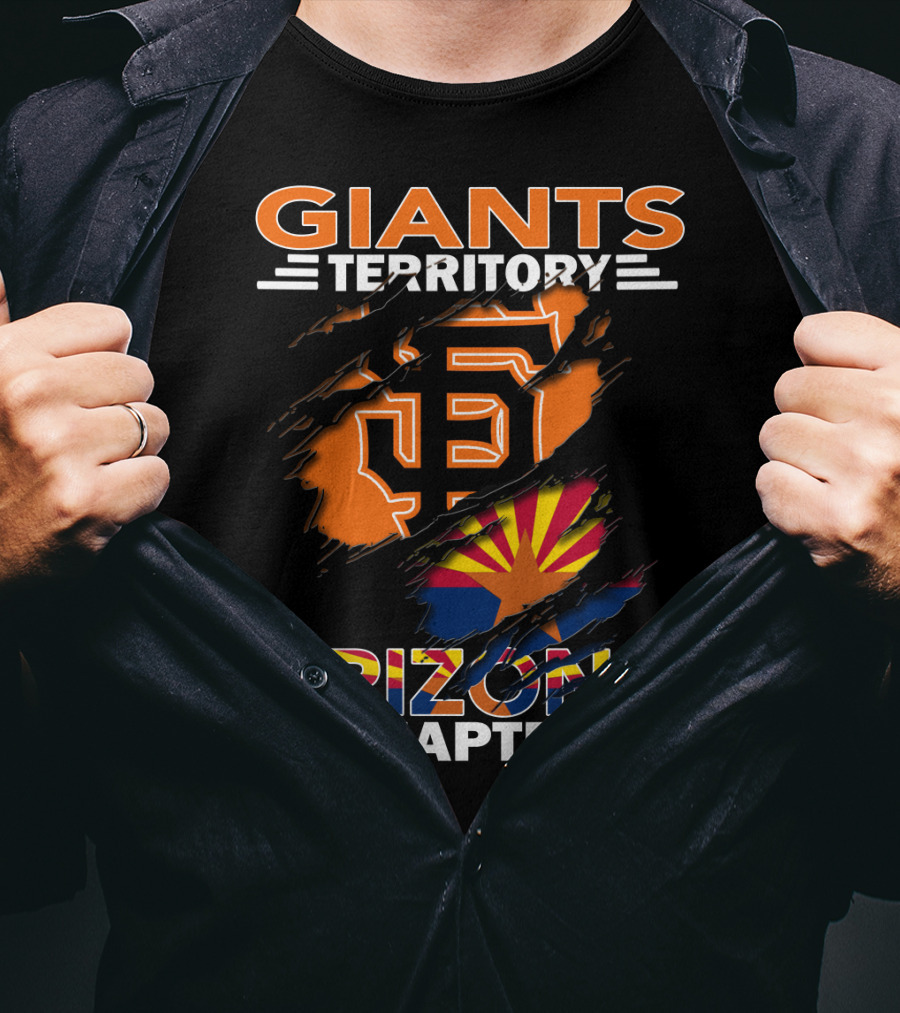 Giants Territory Arizona Chapter San Francisco Logo And Arizona Flag Elements T-Shirt