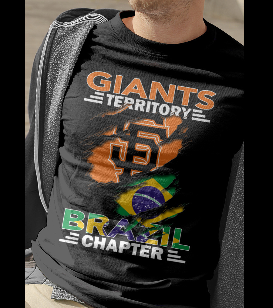 Giants Territory Brazil Chapter San Francisco Giants Logo Brazilian Flag T-Shirt