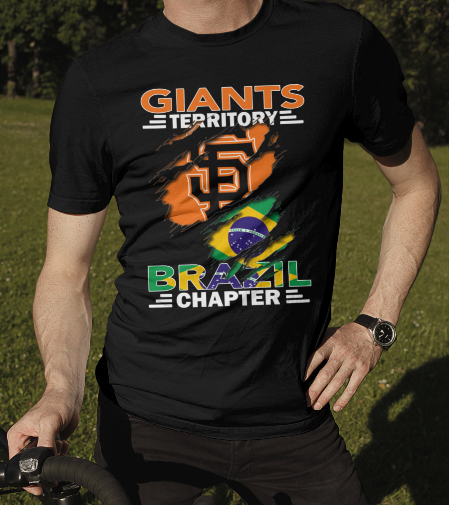 Giants Territory Brazil Chapter San Francisco Giants Logo Brazilian Flag T-Shirt