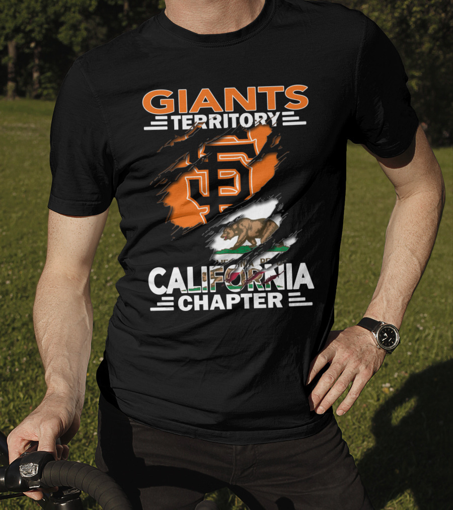 Giants Territory California Chapter Sf Logo Bear Flag T-Shirt