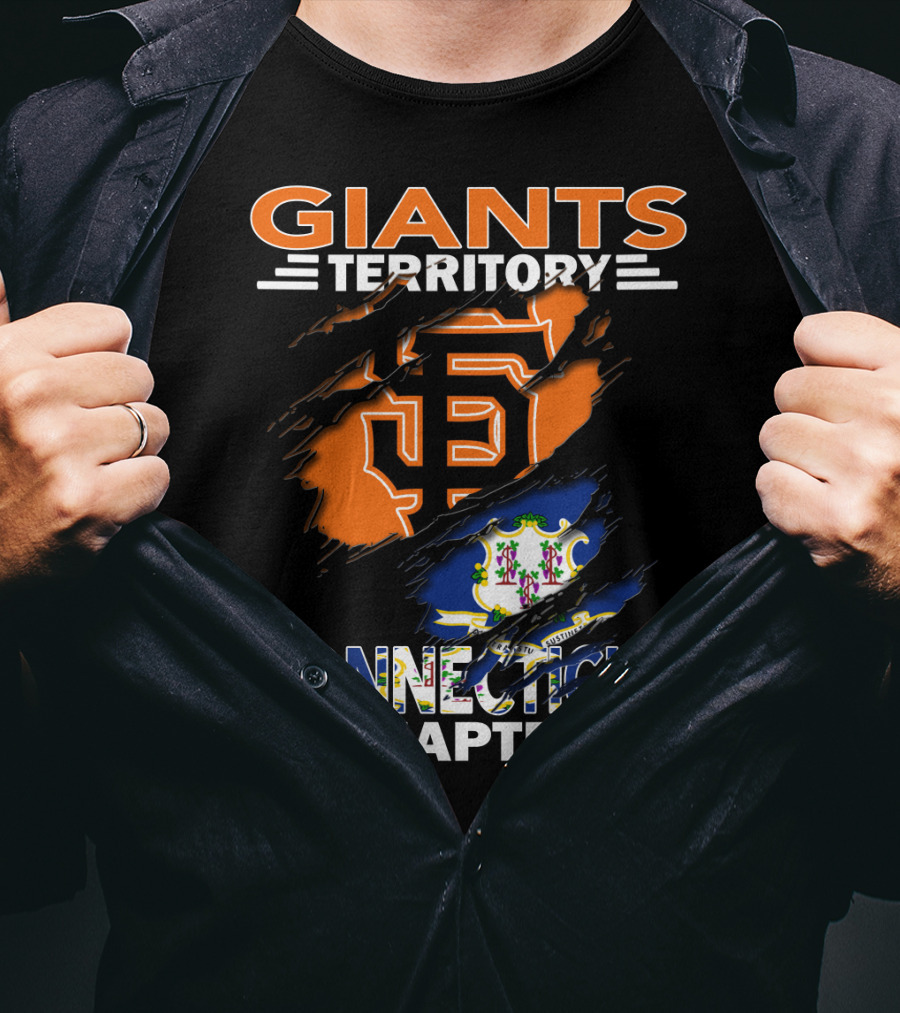Giants Territory Connecticut Chapter San Francisco Giants Logo With Connecticut State Flag T-Shirt