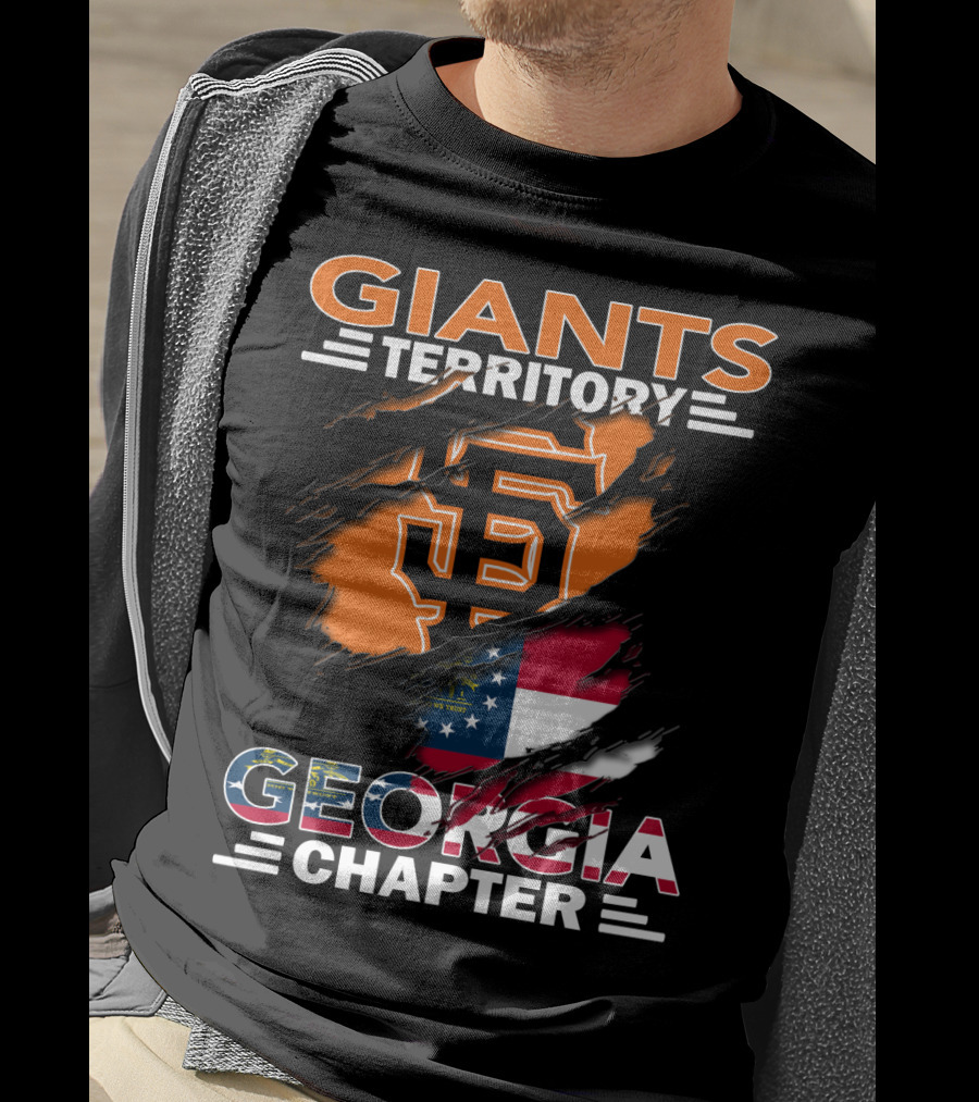 Giants Territory Georgia Chapter Sf Logo Georgia Flag T-Shirt