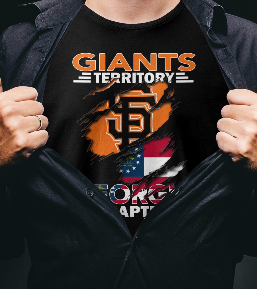 Giants Territory Georgia Chapter Sf Logo Georgia Flag T-Shirt
