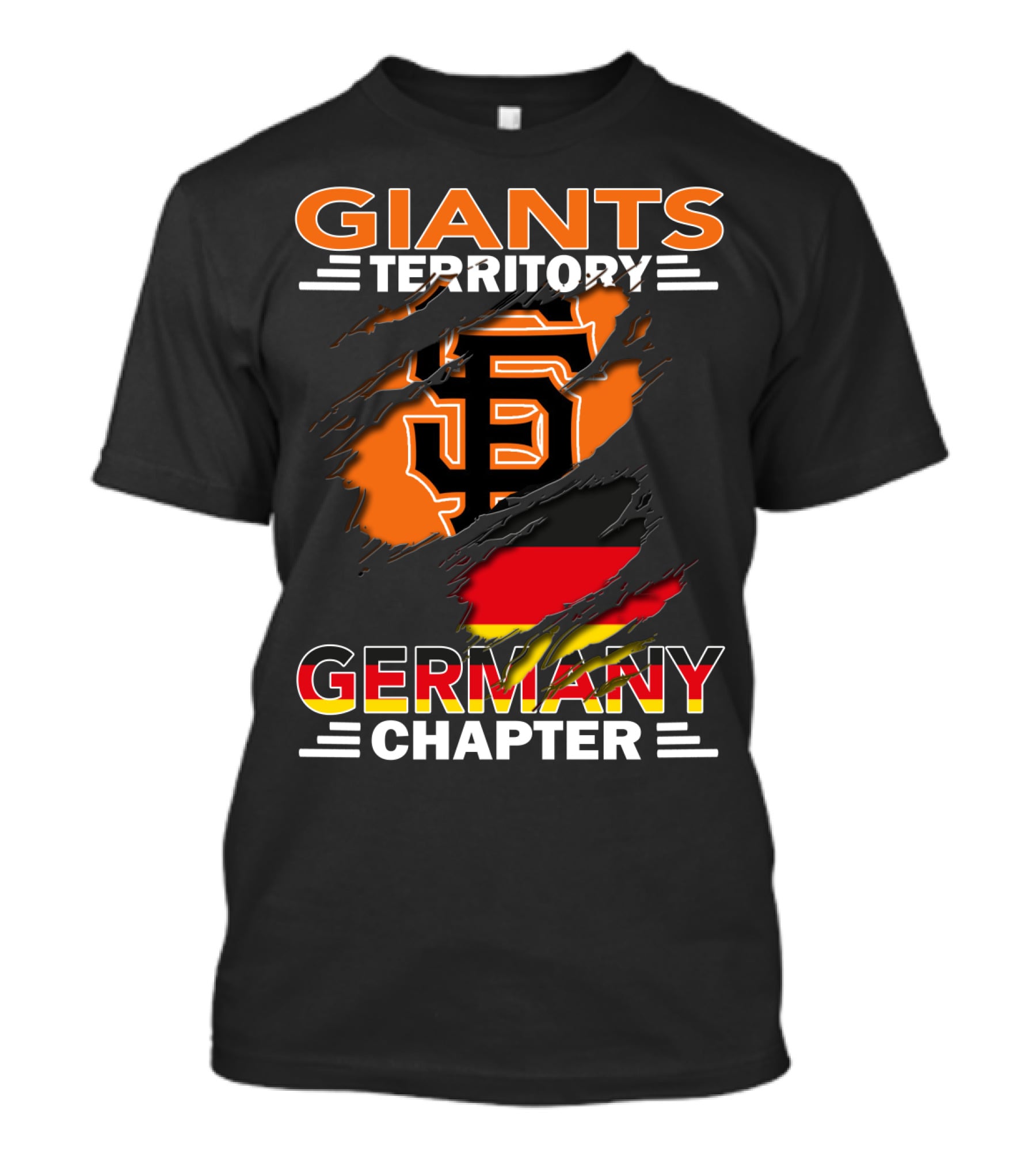 Giants Territory Germany Chapter Sf Baseball Logo With German Flag T-Shirt