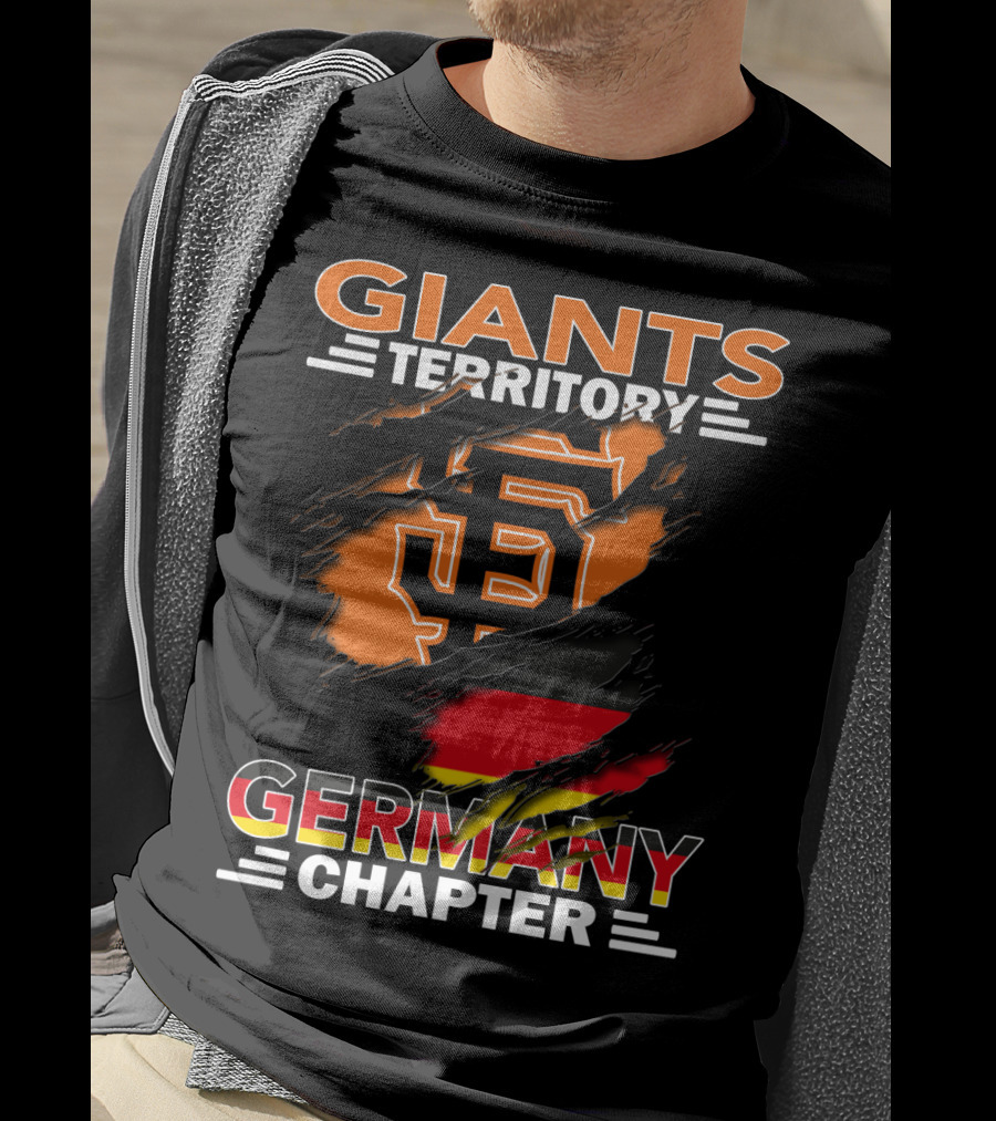 Giants Territory Germany Chapter Sf Baseball Logo With German Flag T-Shirt