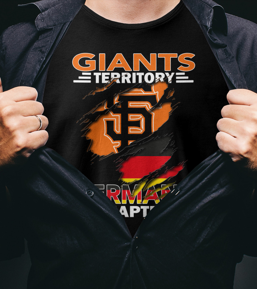 Giants Territory Germany Chapter Sf Baseball Logo With German Flag T-Shirt