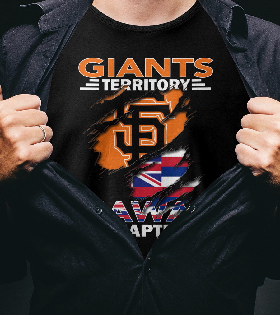 Giants Territory Sf Logo Hawaii Chapter Flag T-Shirt