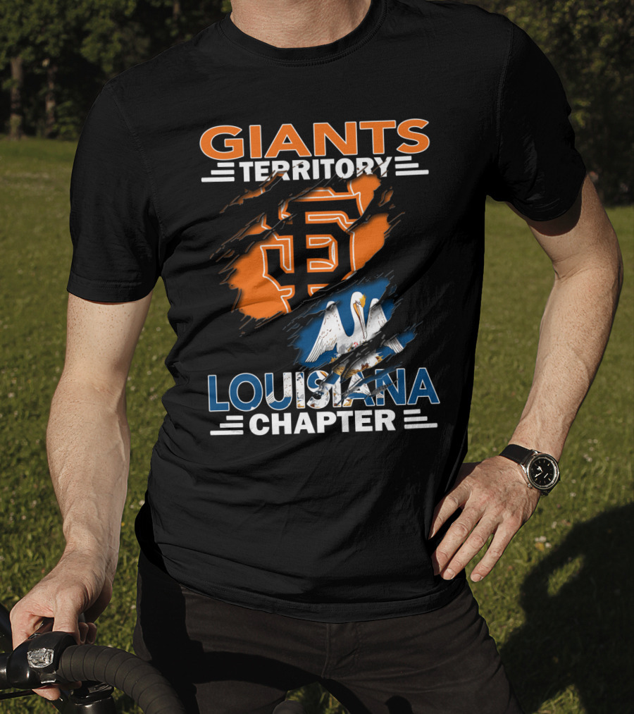 Giants Territory Sf Logo Louisiana Chapter Pelican T-Shirt