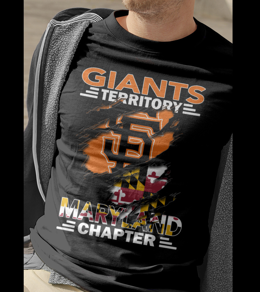 Giants Territory Maryland Chapter San Francisco Giants Logo Maryland Flag T-Shirt