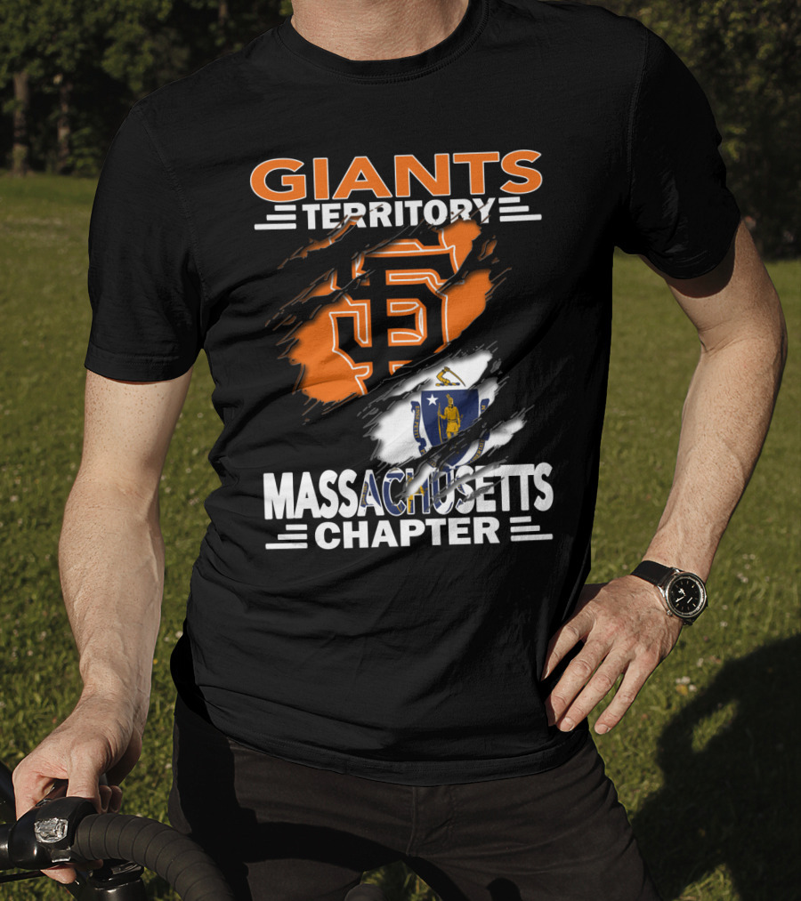 Giants Territory Massachusetts Chapter Sf Logo State Flag T-Shirt