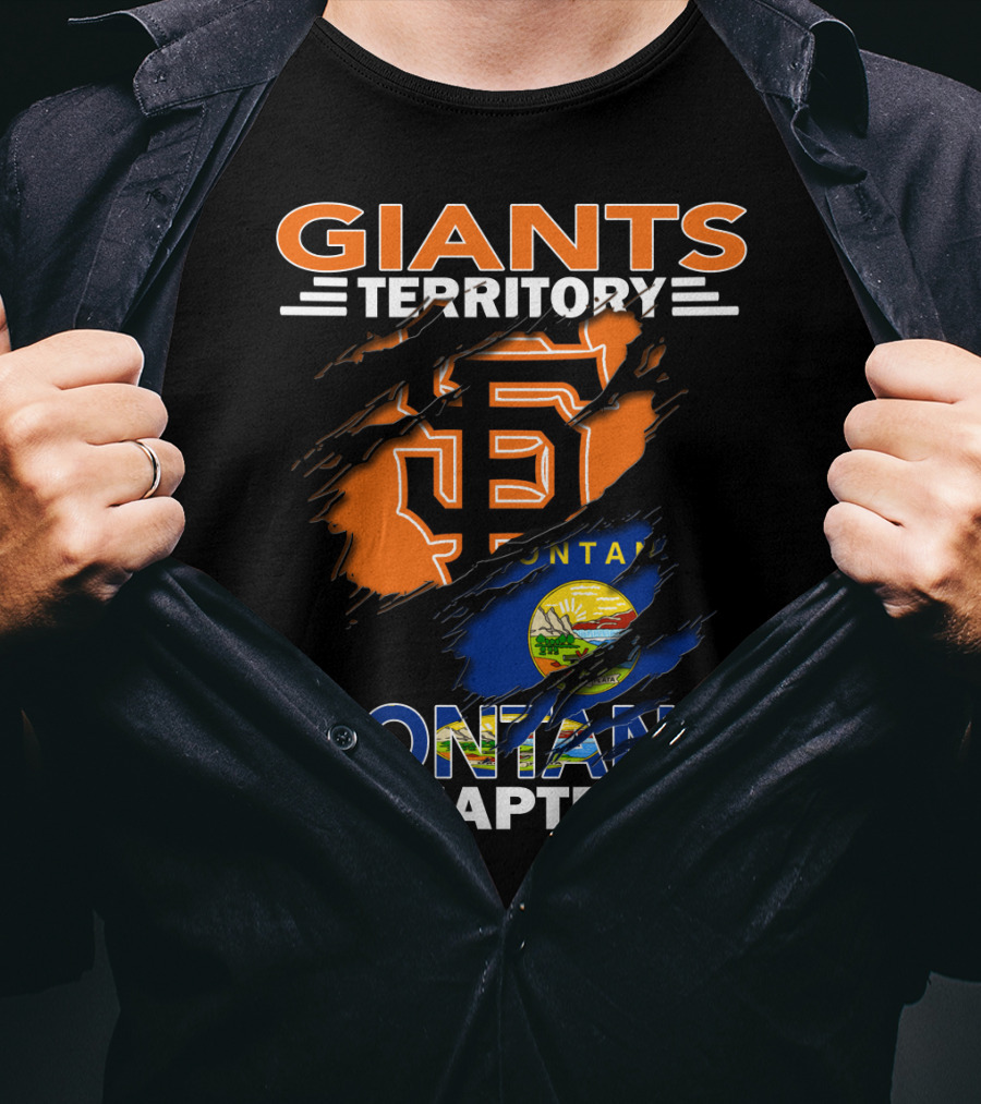 Giants Territory Montana Chapter San Francisco Giants Logo And Montana State Flag T-Shirt