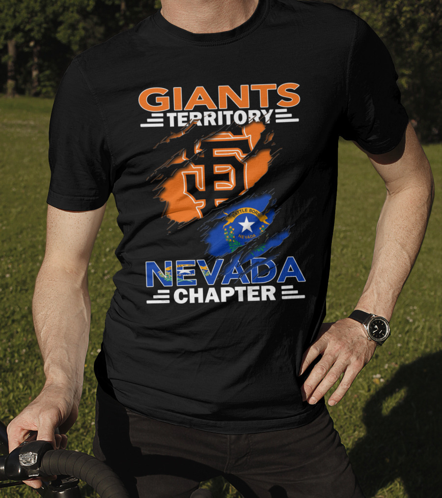 Giants Territory Nevada Chapter Battle Born State Flag San Francisco Giants T-Shirt