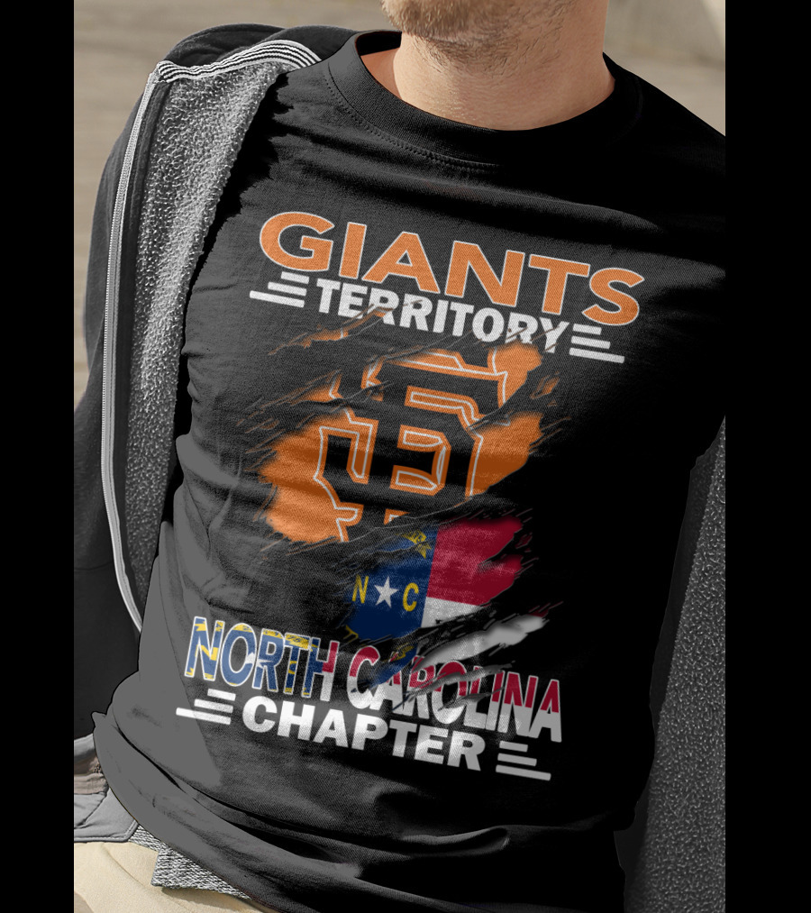 Giants Territory Sf Logo North Carolina Chapter T-Shirt