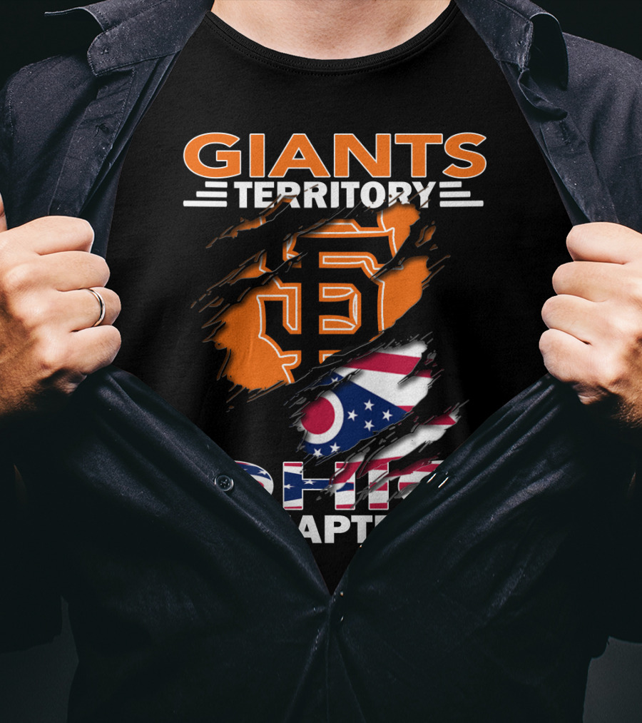 Giants Territory Ohio Chapter San Francisco Giants Logo With Ohio Flag T-Shirt