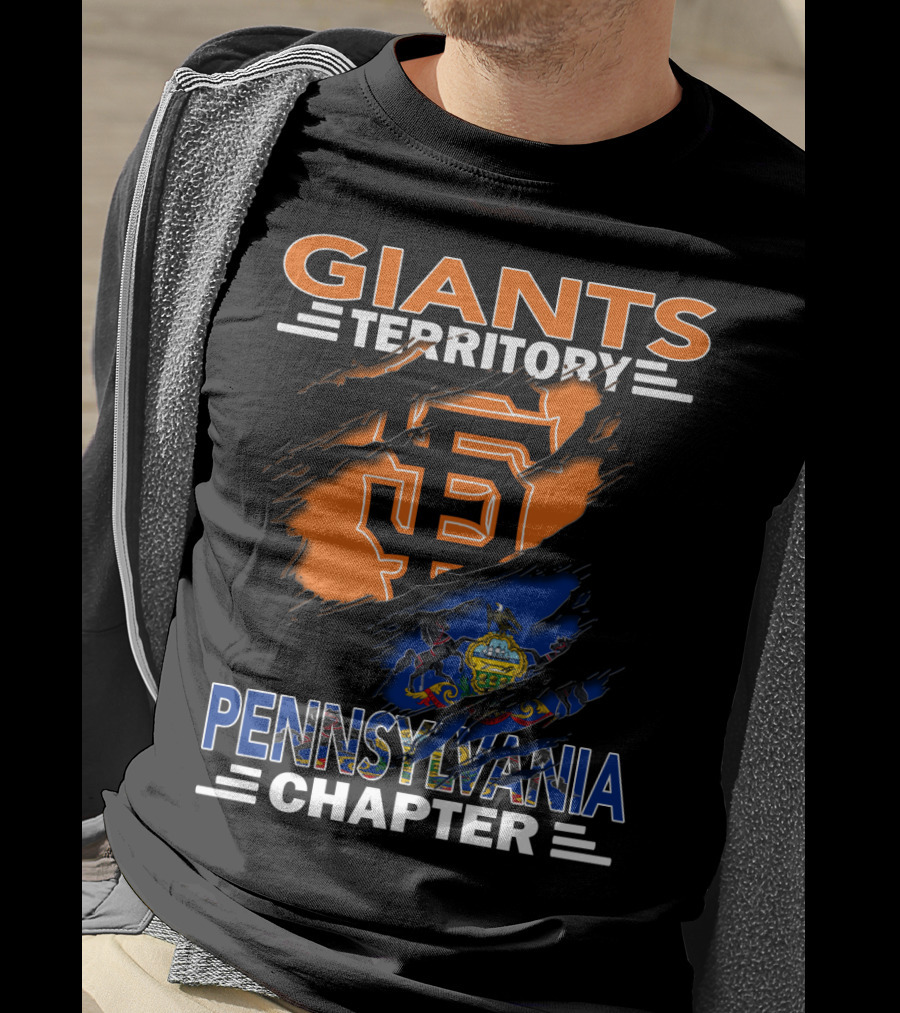 Giants Territory Pennsylvania Chapter San Francisco Giants Logo And Pennsylvania State Symbol T-Shirt
