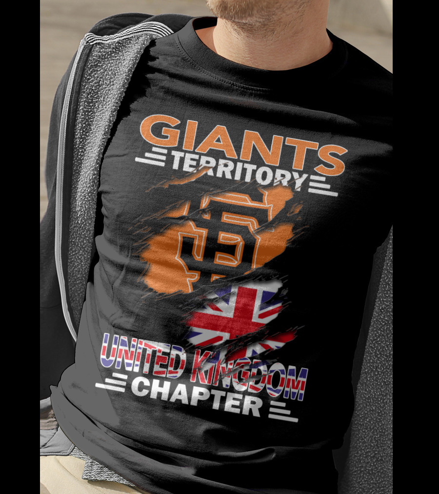 Giants Territory Sf Logo United Kingdom Chapter Union Jack T-Shirt