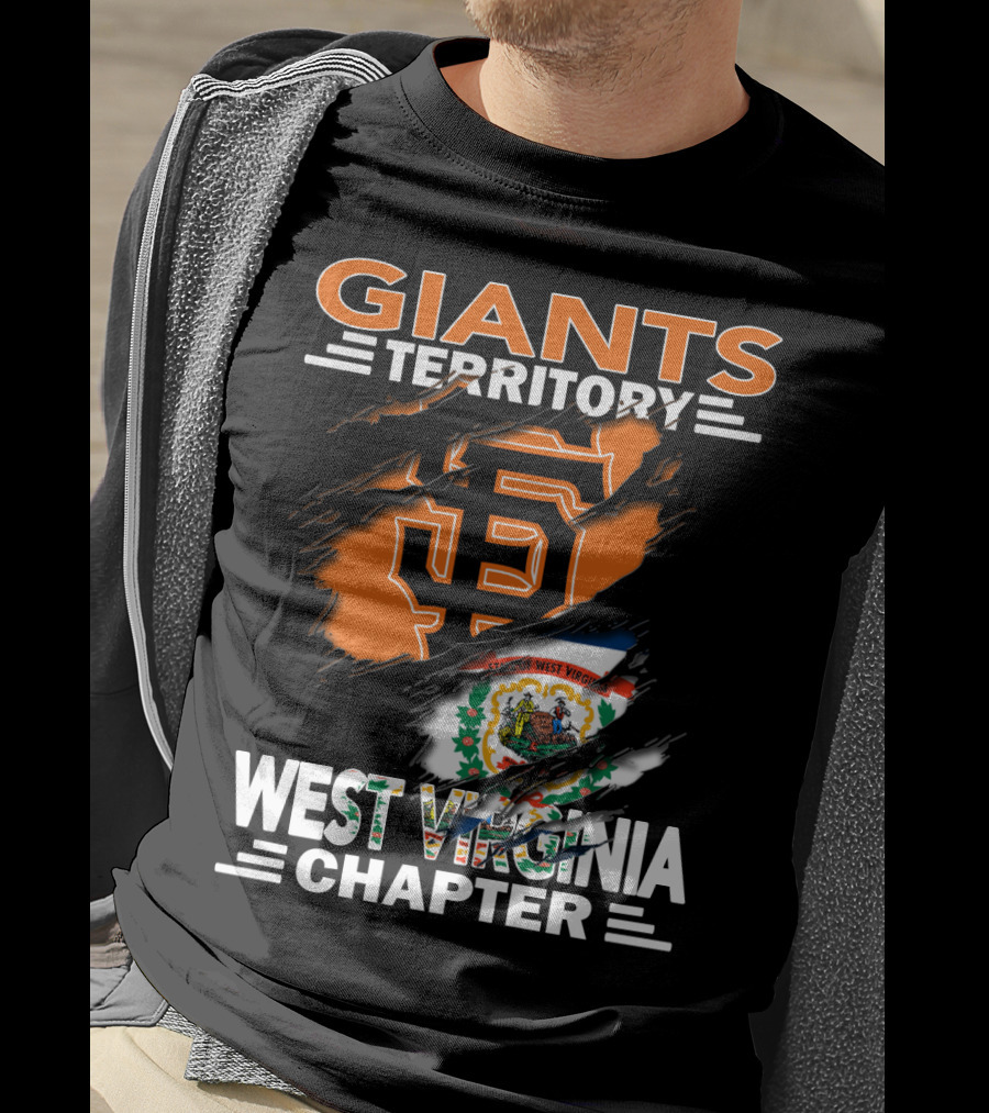 Giants Territory Sf Logo West Virginia State Flag Chapter T-Shirt