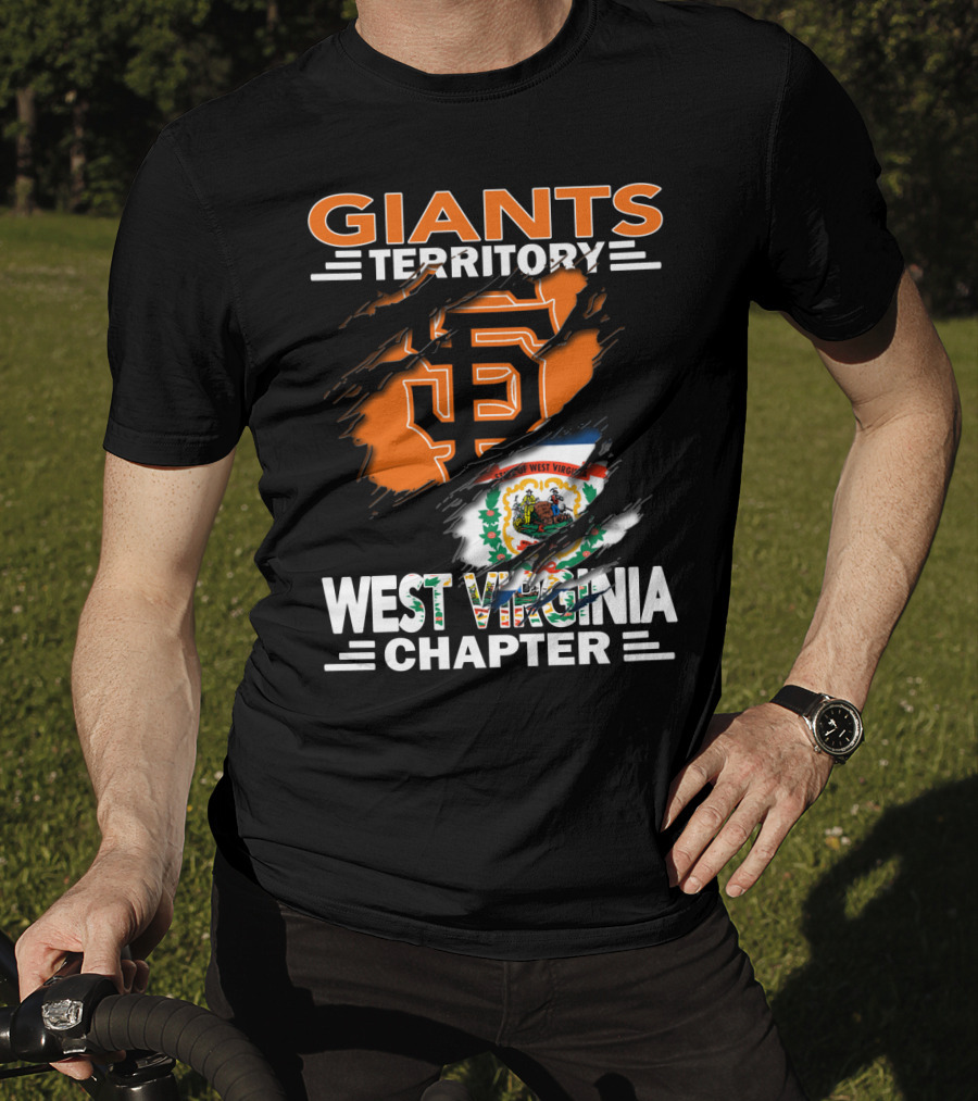 Giants Territory Sf Logo West Virginia State Flag Chapter T-Shirt