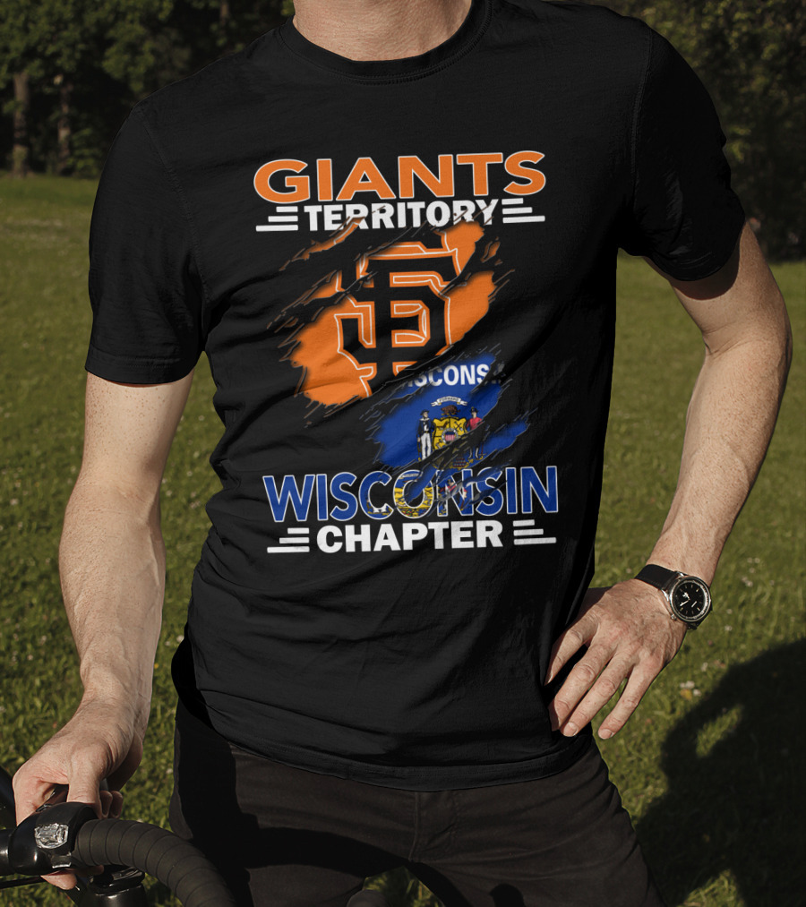 Giants Territory Wisconsin Chapter San Francisco Logo Giants Flag T-Shirt