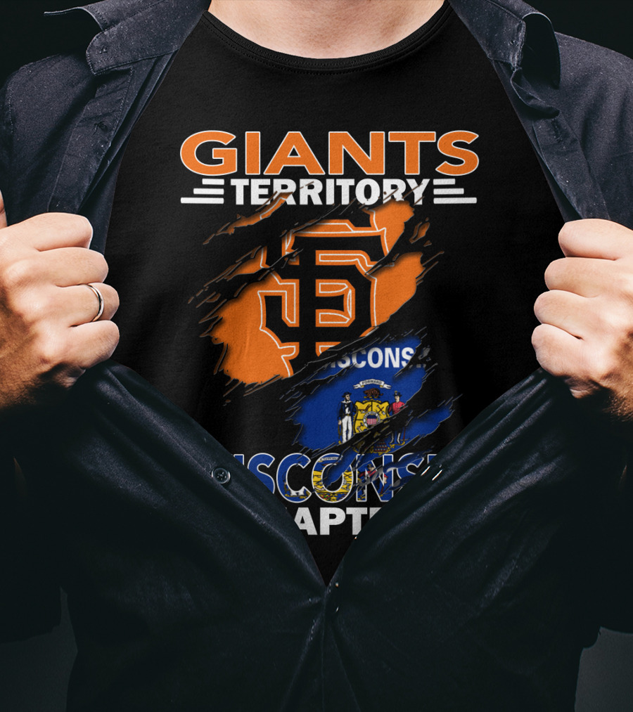 Giants Territory Wisconsin Chapter San Francisco Logo Giants Flag T-Shirt