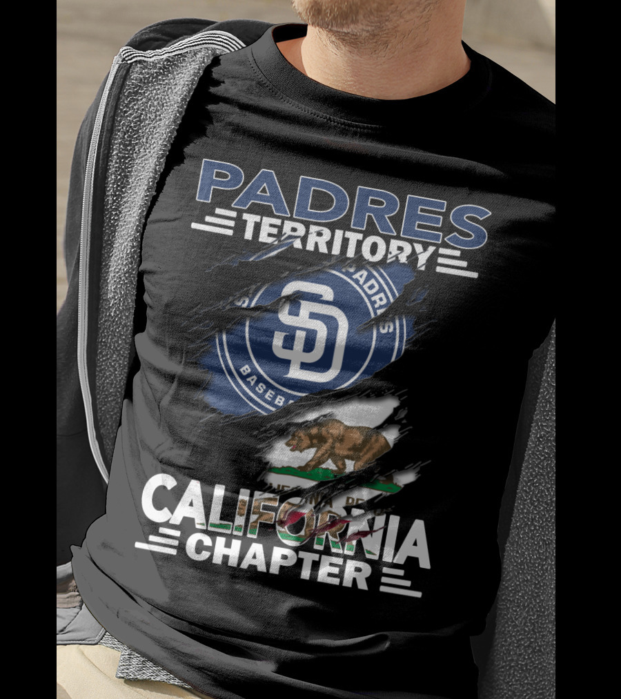 Padres Territory San Diego California Chapter Baseball Bear Flag T-Shirt
